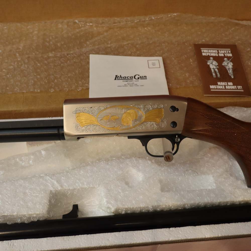 ITHACA Model 37 12ga. 2000 Supreme NWTF Grade Gold/SS/Blue -img-9