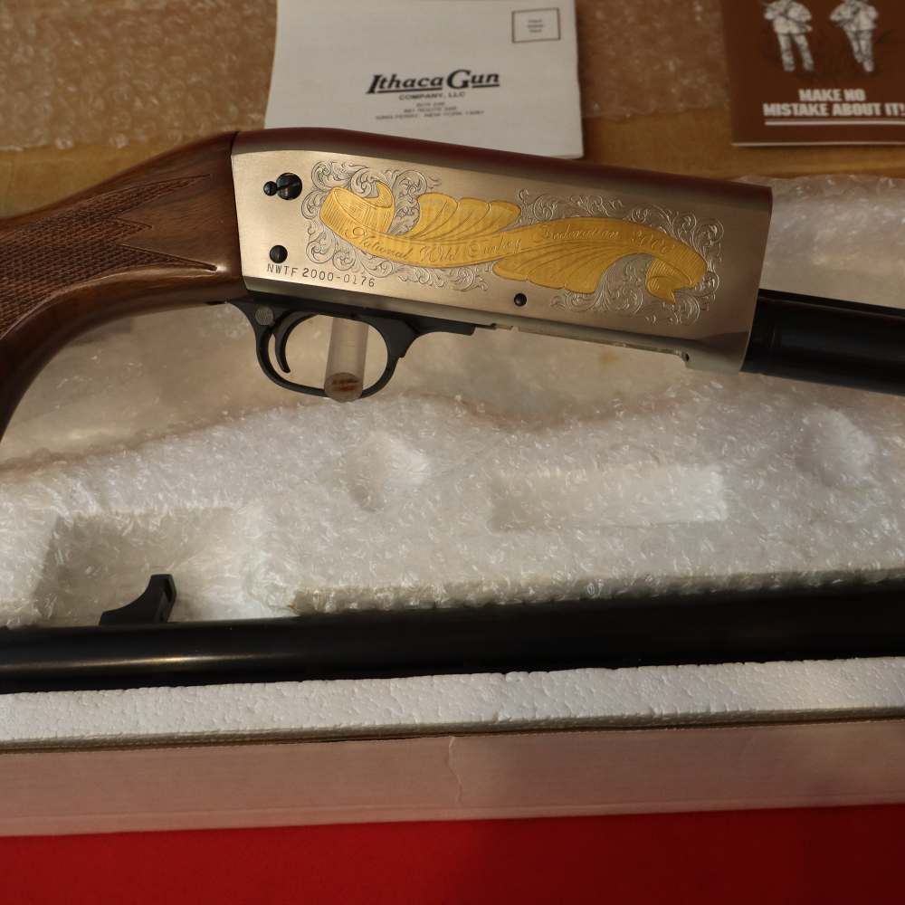 ITHACA Model 37 12ga. 2000 Supreme NWTF Grade Gold/SS/Blue -img-6