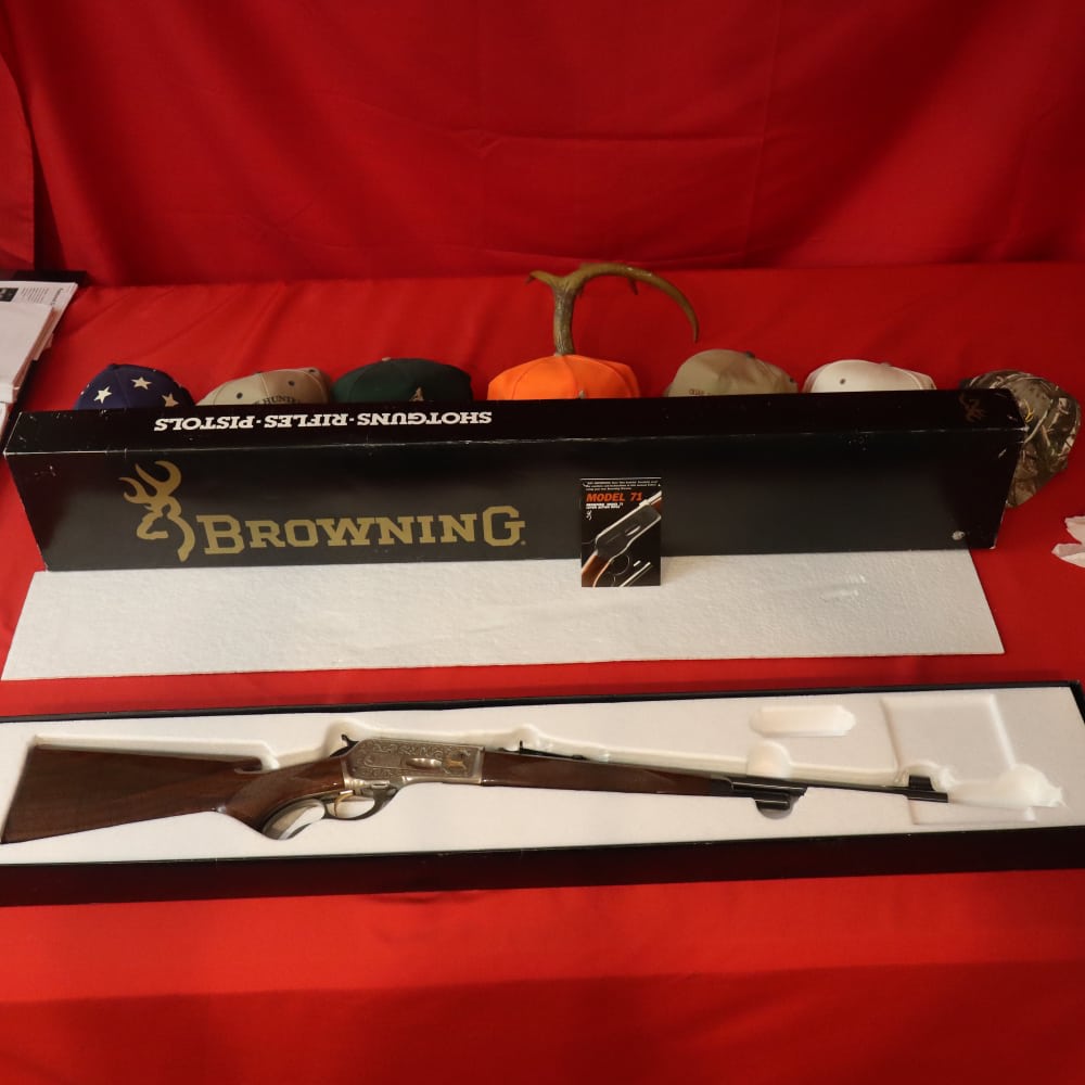 RARE Browning 71 High Grade Engraved .348 Win. Original Box NOS-img-2