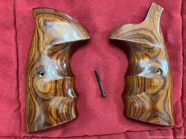 Custom S&W N ame Squarre But Cocobolo Combat style Grips-img-1