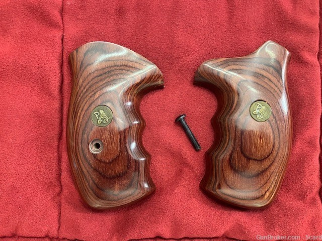 S&W N Frame Rosewood Round Butt Combat type grips-img-1