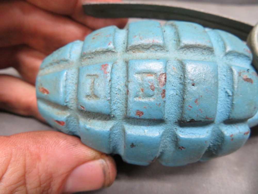 WWII-KOREAN WAR ERA US M21 PRACTICE TRAINING GRENADE-NICE PAINT-img-1