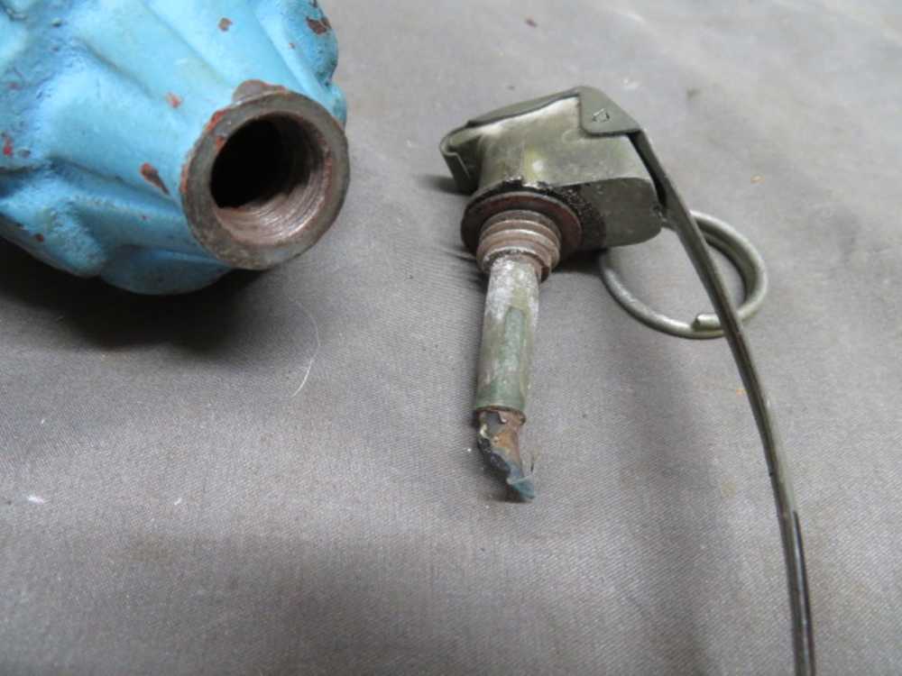 WWII-KOREAN WAR ERA US M21 PRACTICE TRAINING GRENADE-NICE PAINT-img-8
