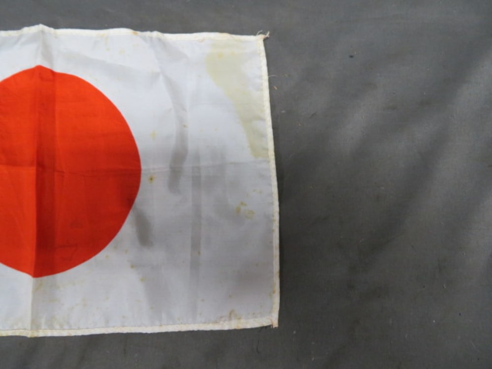 WWII JAPANESE HINOMARU MEATBALL FLAG-ORIGINAL-SIGNED KANJI CHARACTERS-img-5