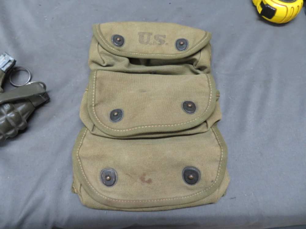 LOT OF 3 WWII US MK 2 STYLE DUMMY GRENADES W/ CARRIER-img-19