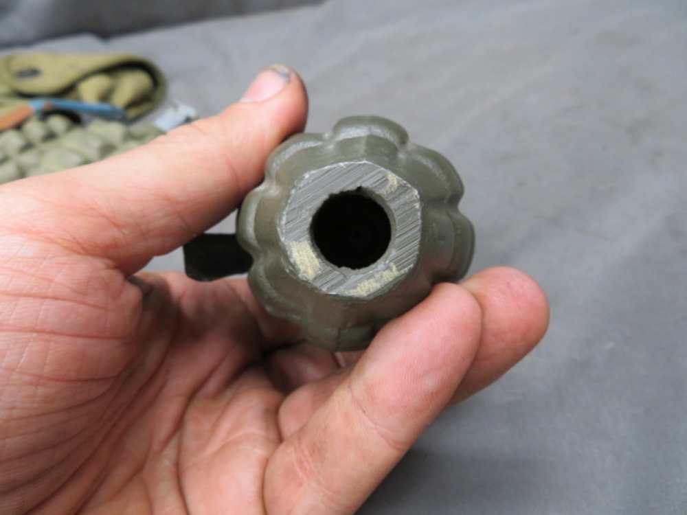 LOT OF 3 WWII US MK 2 STYLE DUMMY GRENADES W/ CARRIER-img-18