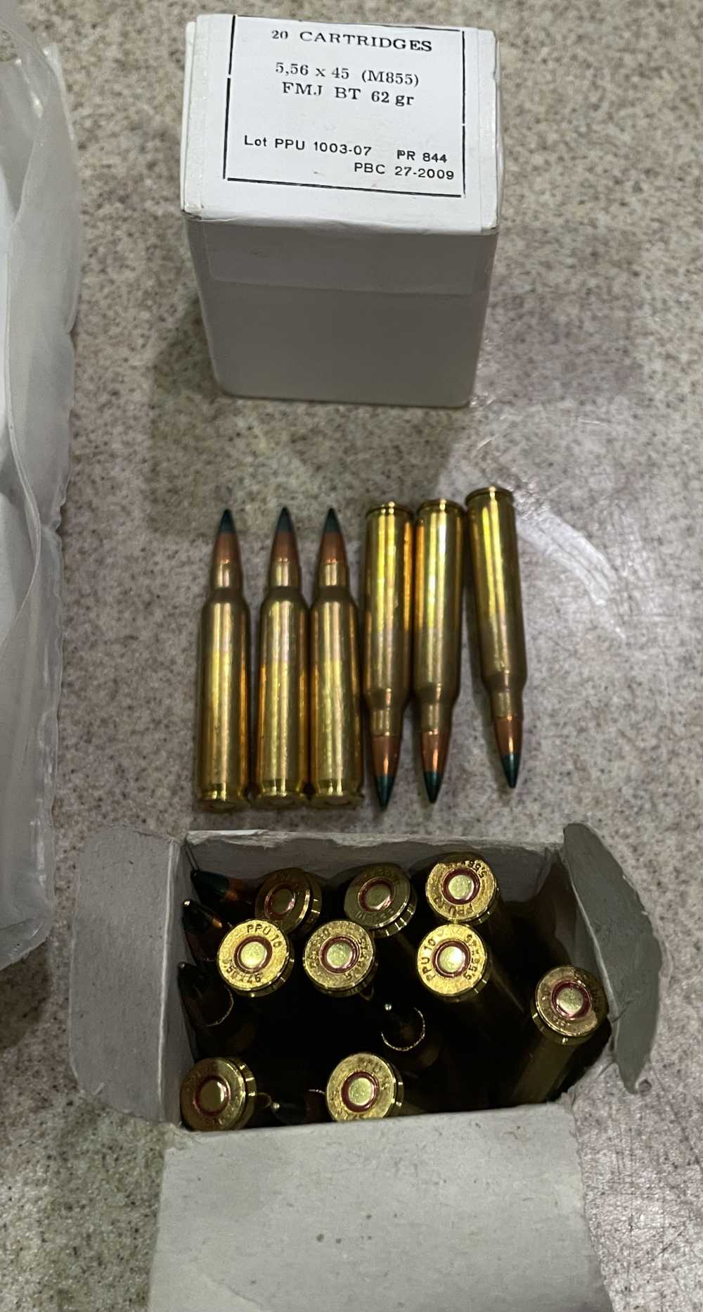 PPU 5.56 NATO PP56 M855 SS109 FMJ 62 Grain Green Tip Penetrator 200 Rds.-img-1