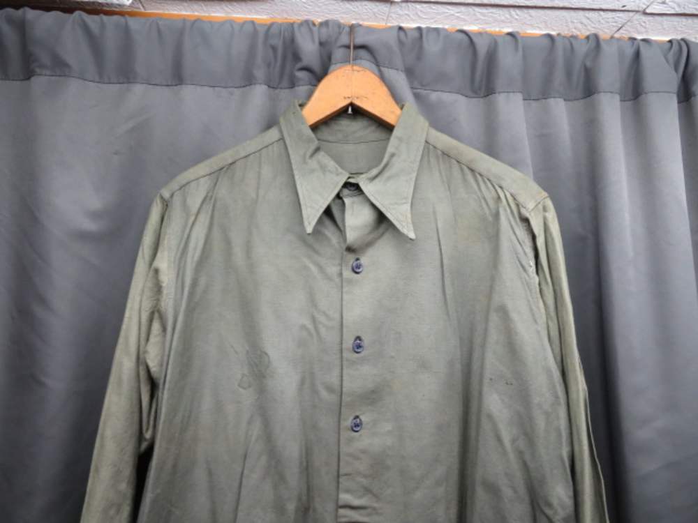WWII GERMAN ARMY PULL OVER SERVICE SHIRT-ORIGINAL-img-1