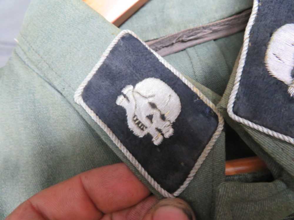 WWII GERMAN OFFICER’S TAILORED TUNIC W/REPRODUCTION WAFFEN SS INSIGNIA-NICE-img-8