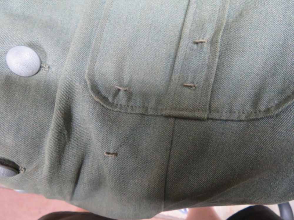 WWII GERMAN OFFICER’S TAILORED TUNIC W/REPRODUCTION WAFFEN SS INSIGNIA-NICE-img-14