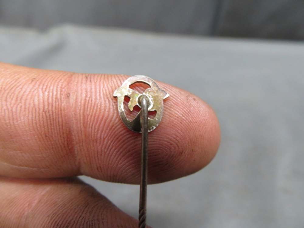 WWII GERMAN LUFTWAFFE OBSERVERS BADGE STICKPIN-NICE DETAIL & FINISH-img-2