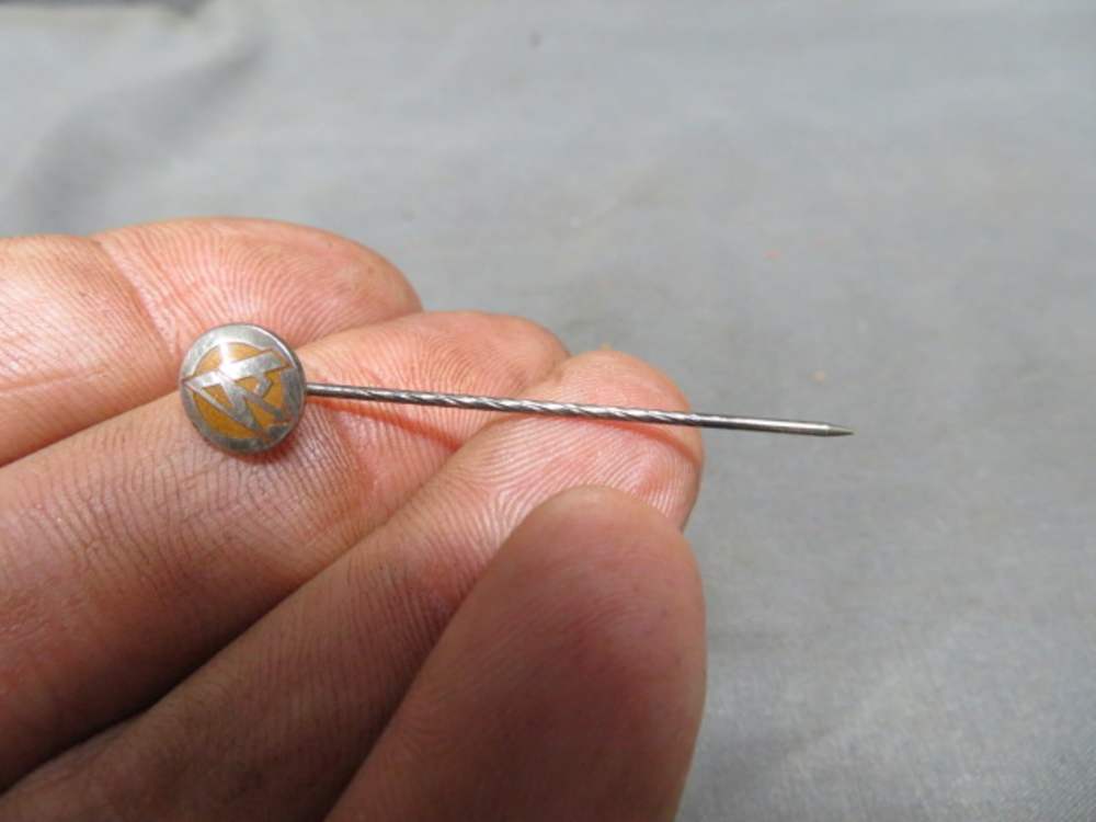 WWII GERMAN SA RUNIC STICKPIN-NICE FINISH & ENAMEL-img-3
