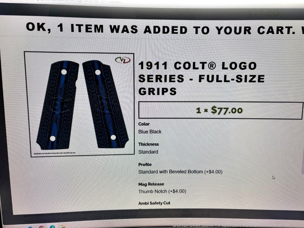 Colt Custom 1911 G10 VZ grips Blue -img-2