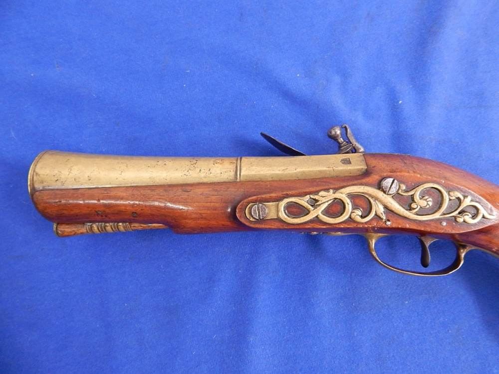 1700s European Brass Mounted Blunderbuss Pistol Gun-img-6