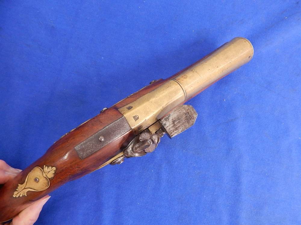 1700s European Brass Mounted Blunderbuss Pistol Gun-img-3