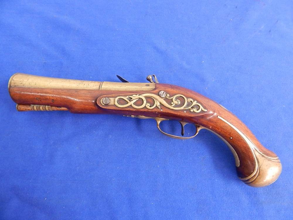 1700s European Brass Mounted Blunderbuss Pistol Gun-img-10
