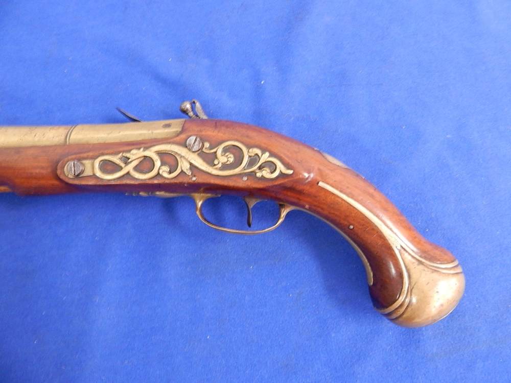 1700s European Brass Mounted Blunderbuss Pistol Gun-img-5