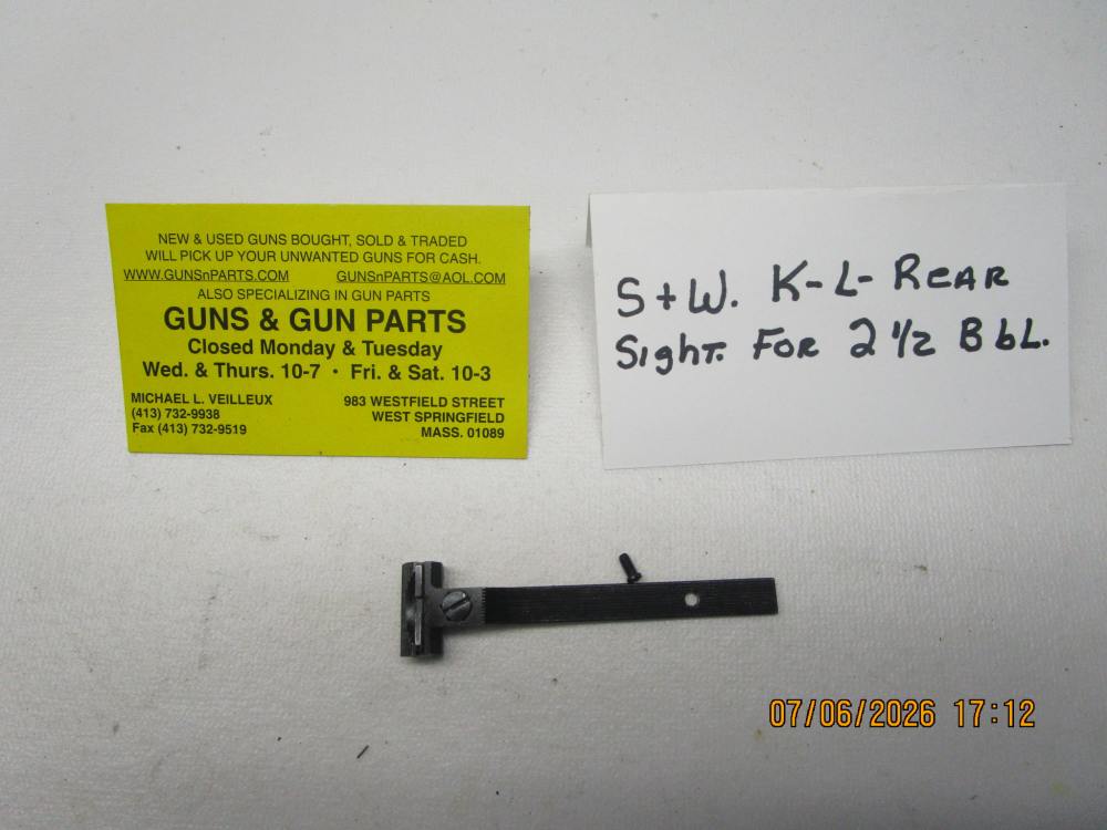 Smith & Wewsson factory K&L frame rear sight for 2 1/2 " barrel.-img-0