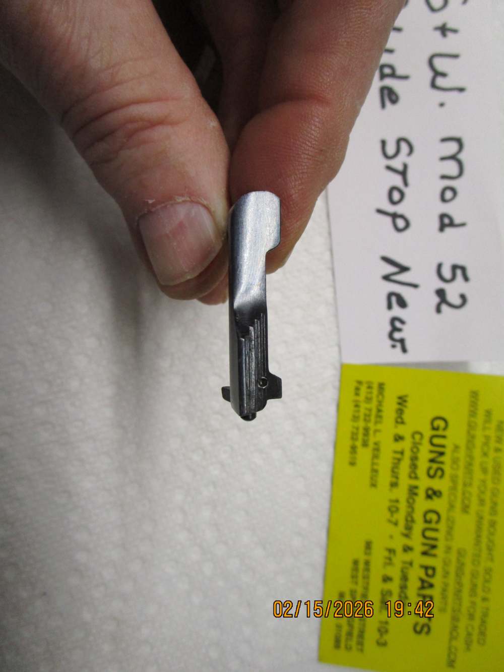 Smith & Wesson model 52 slide stop new.-img-0