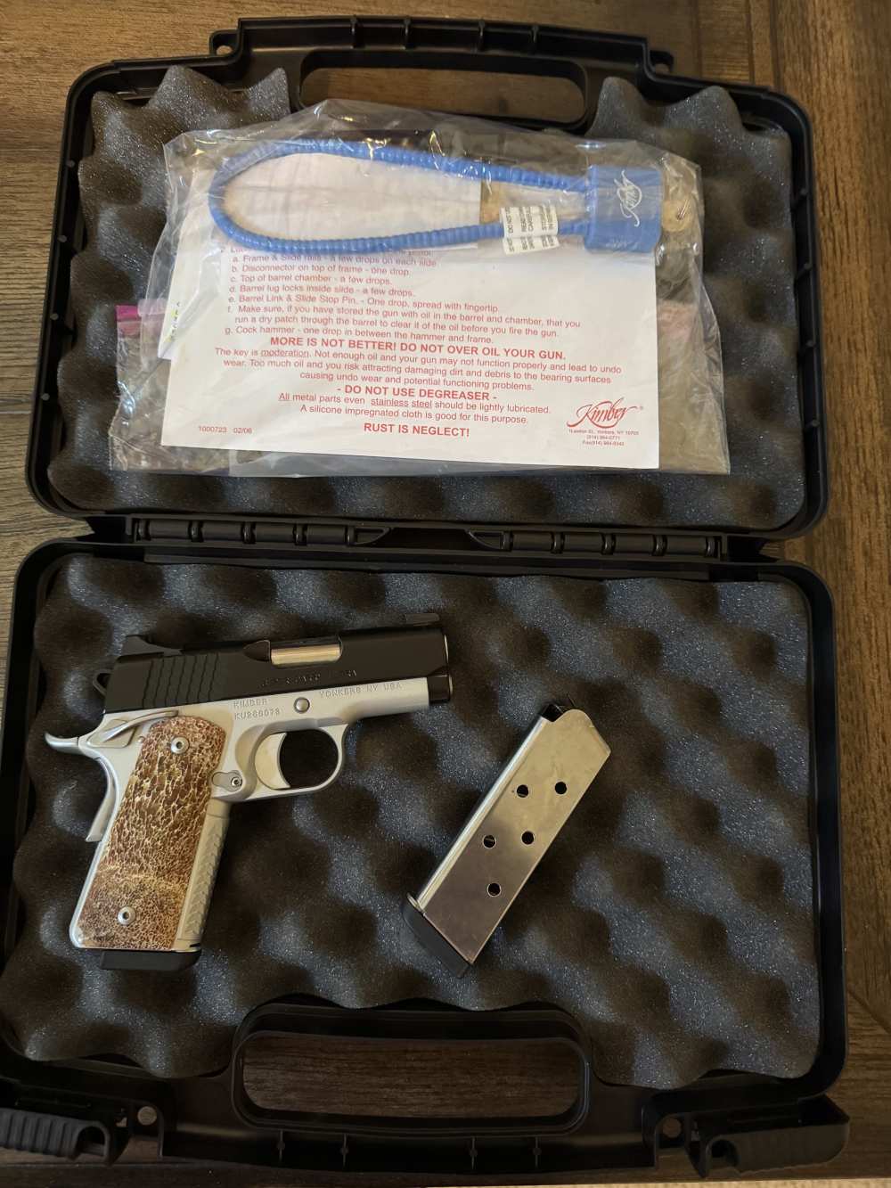 Kimber Super Carry Ultra with Dyed Camel Bone Grips-img-1
