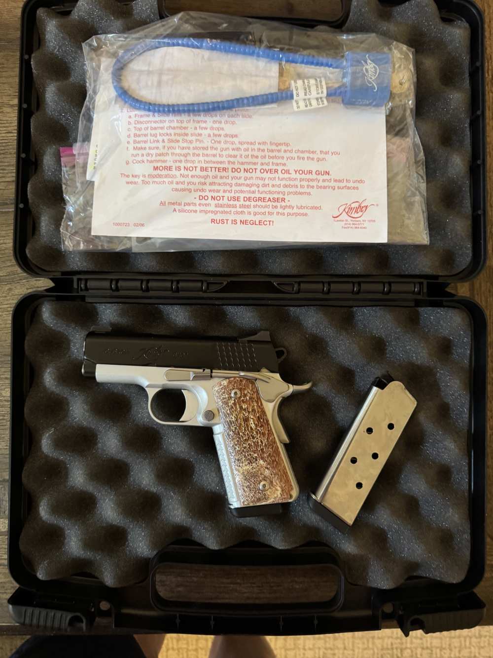 Kimber Super Carry Ultra with Dyed Camel Bone Grips-img-0