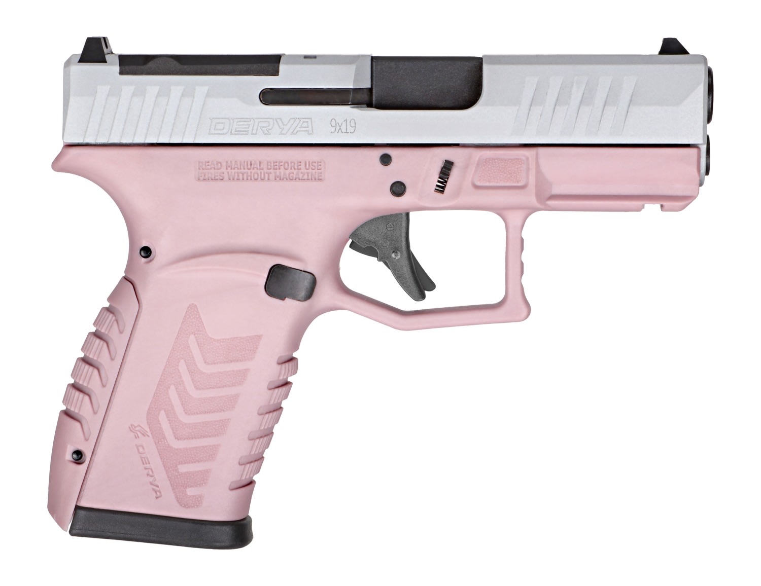 Derya Firearms DY9Z 9mm Luger Pistol Micro Compact 3.50 Pink and Silver DY9-img-0