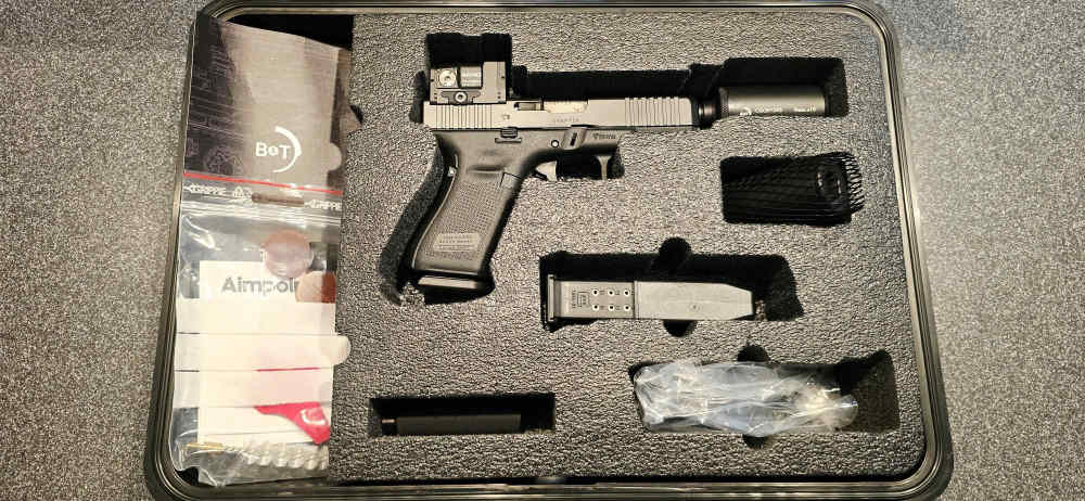 B&T Austrian GLOCK G19 9mm GEN V HUSH PUPPY Package LAST 1! LAYAWAY!-img-0