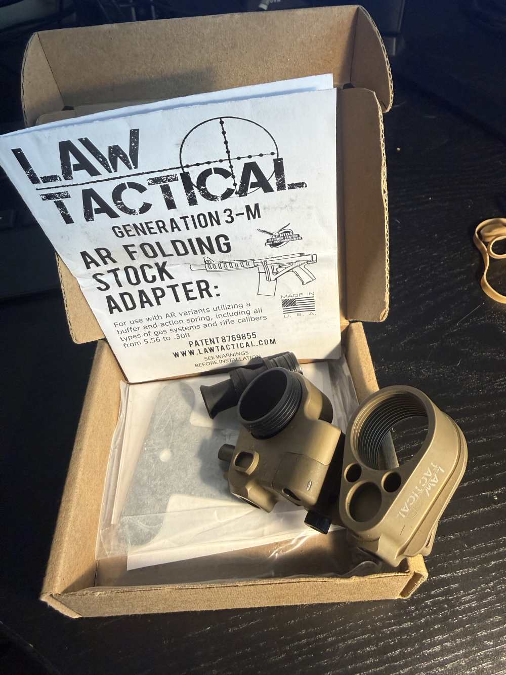 Law Tactical AR Folding Stock Adapter Gen 3M, FDE-img-2