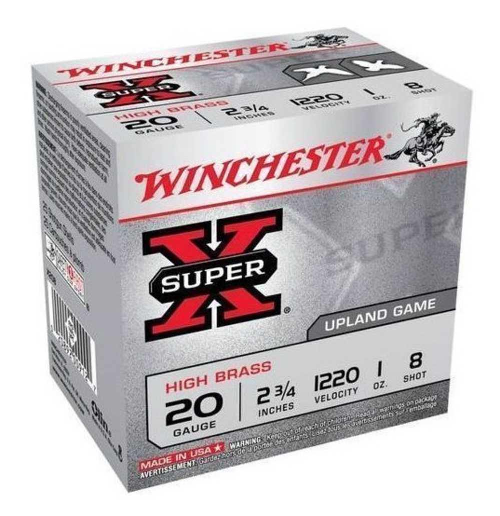 250 Rds Winchester Super X 20 ga gauge High Brass Upland Game Loads 8 Shot -img-1