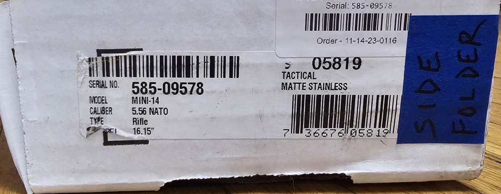 Ruger Mini-14 Tactical Stainles 16.12"  Side-Folder Original Box NIB-img-19