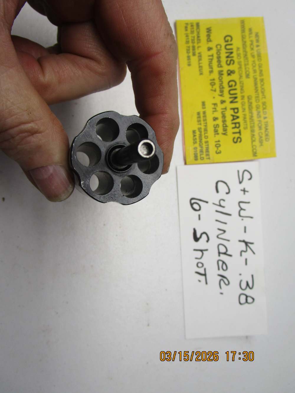 Smith & Wesson cylinder for a - K - frame .38 spl, 6-shot.-img-2