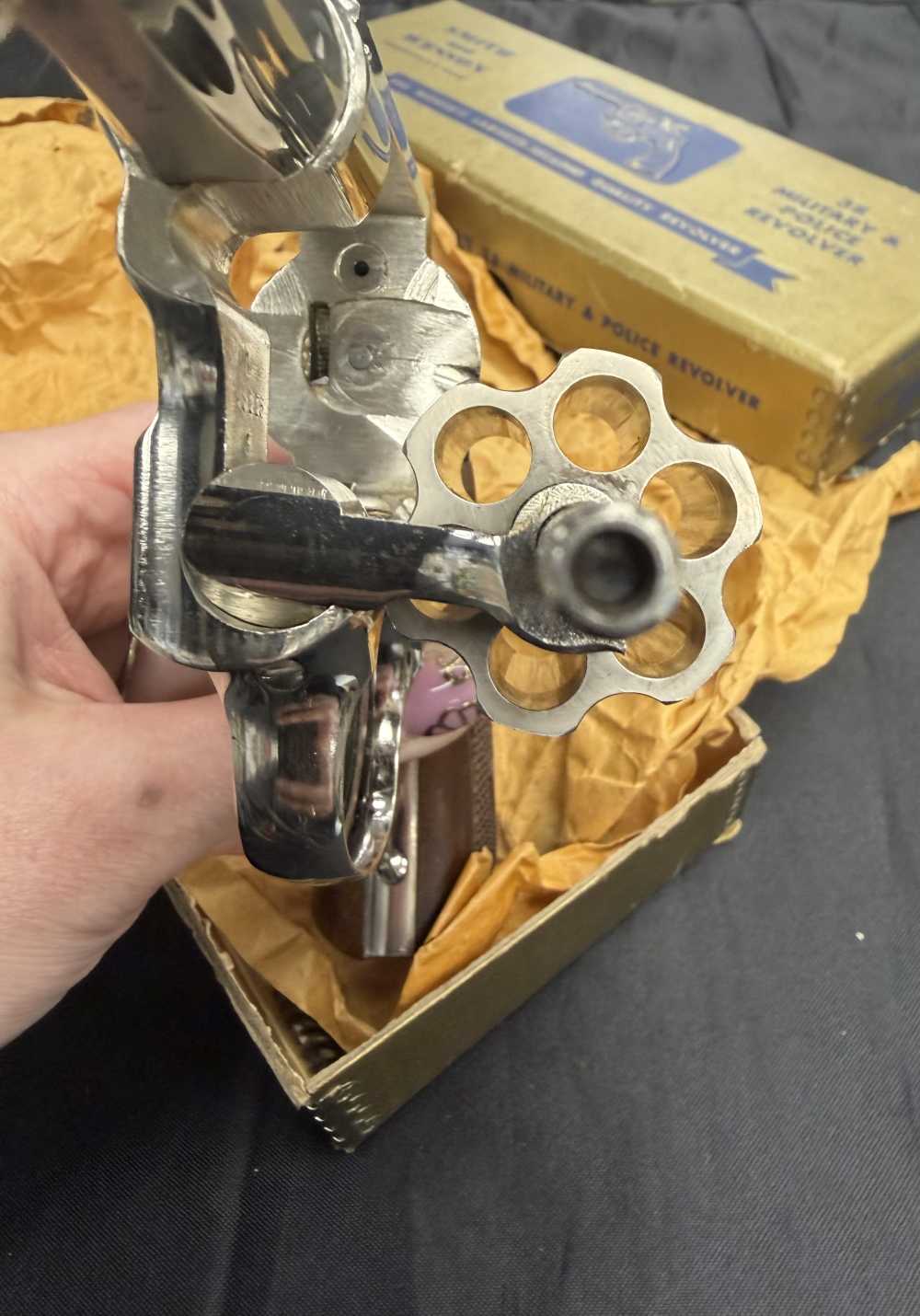 Smith & Wesson PRE model 10 .38spl Nickel plated -img-8
