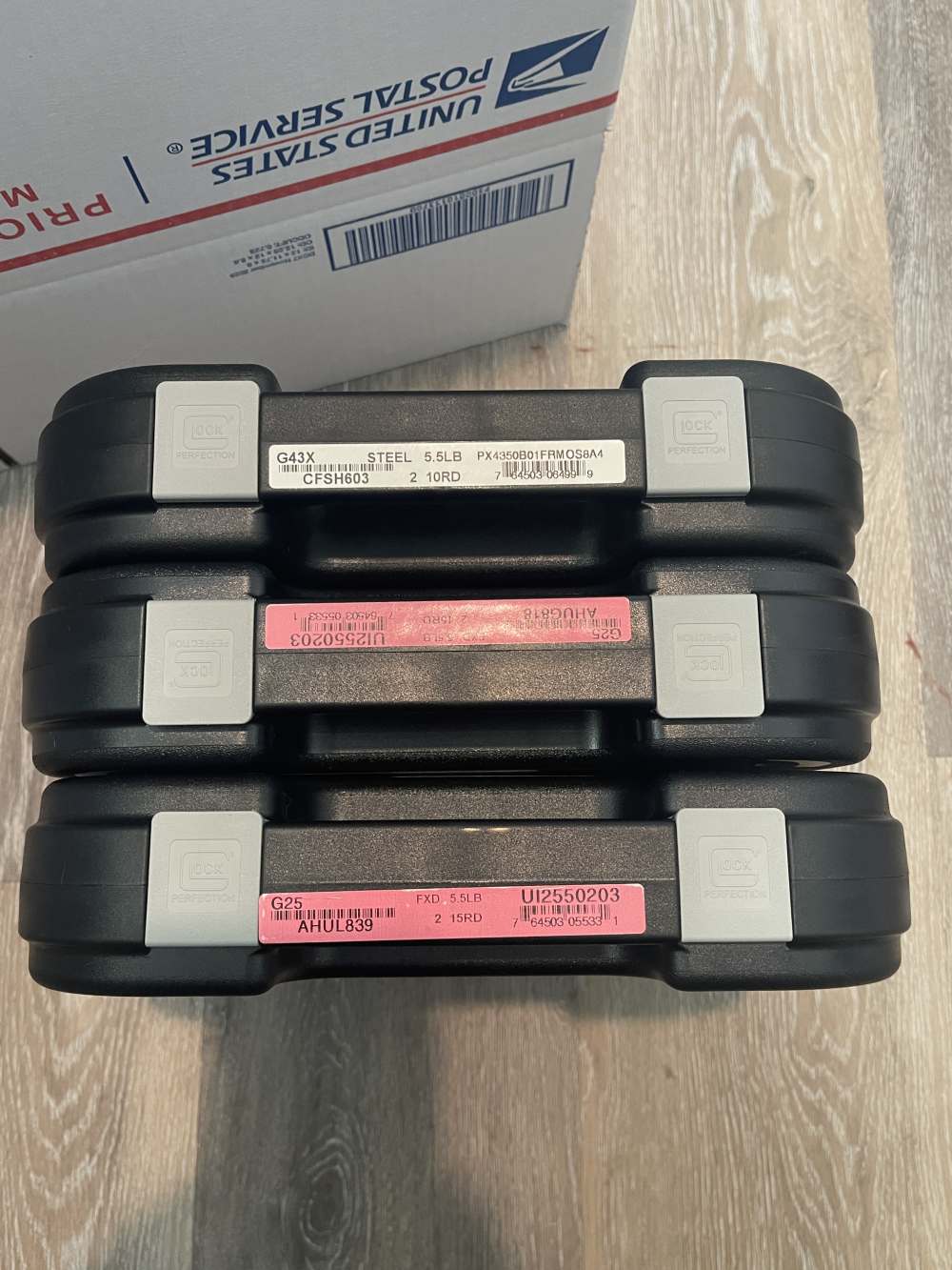x3 Glock G43x G25 G25 - 3 Factory OEM Cases - Boxes - LOT OF 3 - NR-img-0