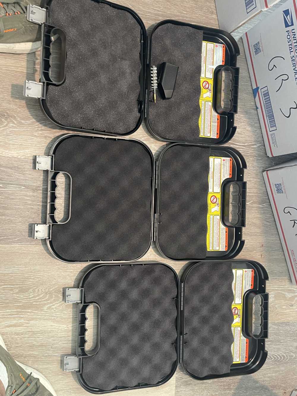 x3 Glock G43 G19 G28 - 3 Factory OEM Cases - Boxes - LOT OF 3 - NR-img-1