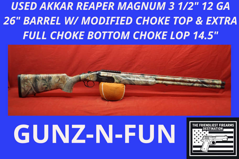 USED Akkar Reaper Magnum 3 1/2" 12 GA 26" ribbed barrel W/ chokes LOP 14.5"-img-0
