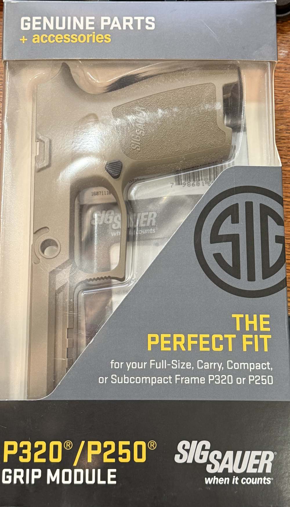 Sig Sauer Grip Module Assembly 320F 250 9mm LRG FDE NEW!-img-0