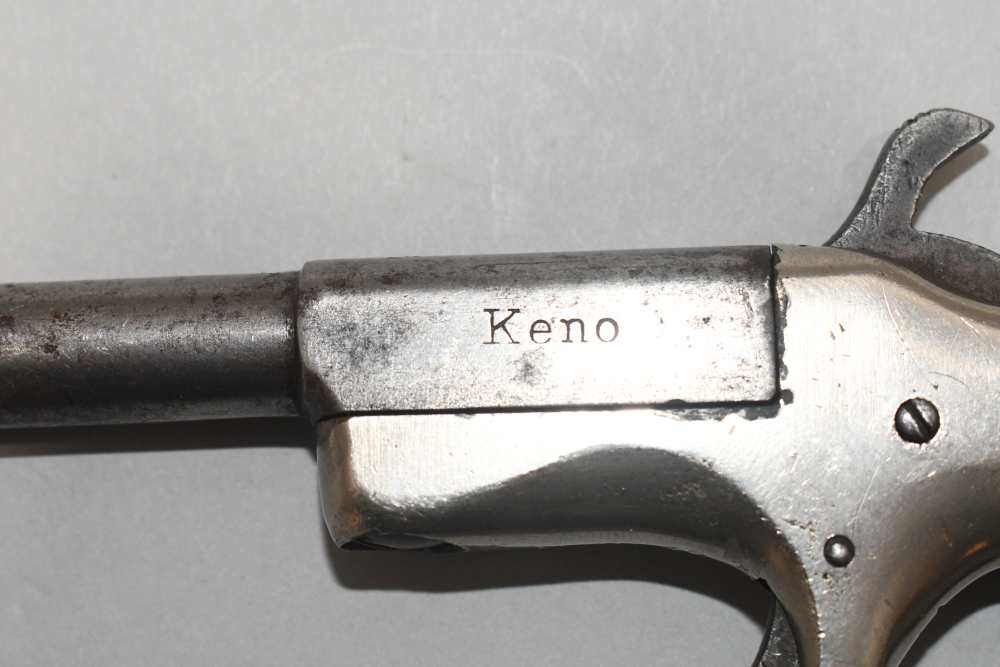 Scarce Antique Hyde & Shattuck Keno Single Shot Derringer Pistol 22 RF READ-img-18
