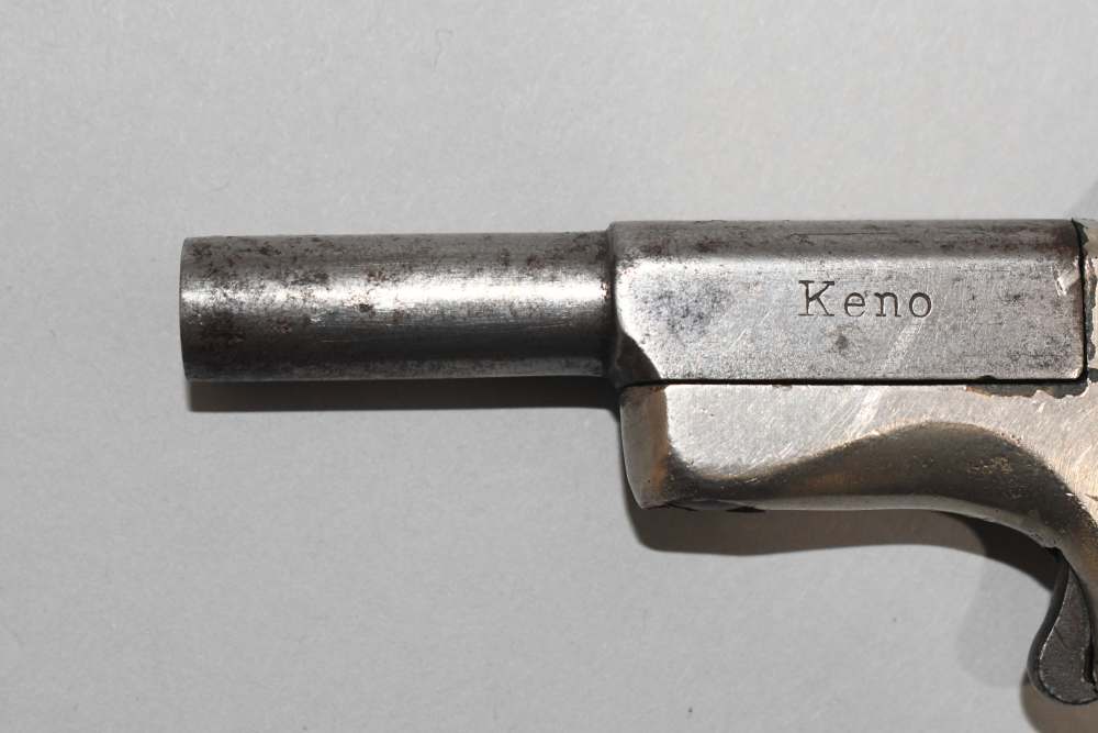 Scarce Antique Hyde & Shattuck Keno Single Shot Derringer Pistol 22 RF READ-img-8