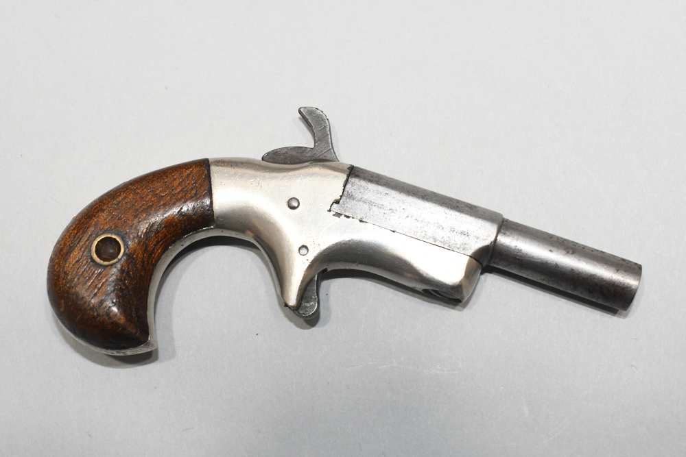Scarce Antique Hyde & Shattuck Keno Single Shot Derringer Pistol 22 RF READ-img-0