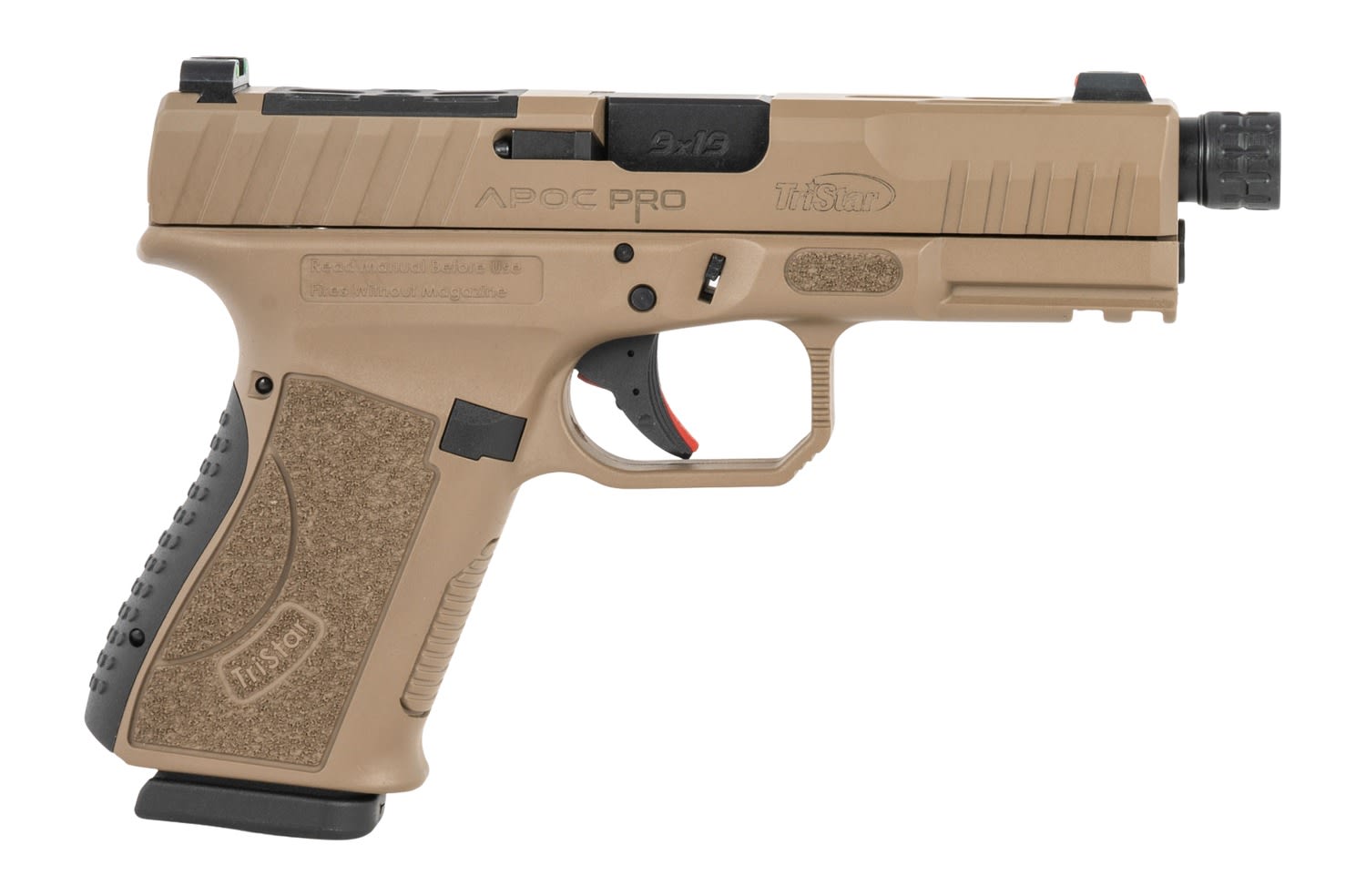 85784 TriStar Sporting Arms APOC 9mm 4.5" 15 + 1rd Flat Dark Earth Cerakote-img-0