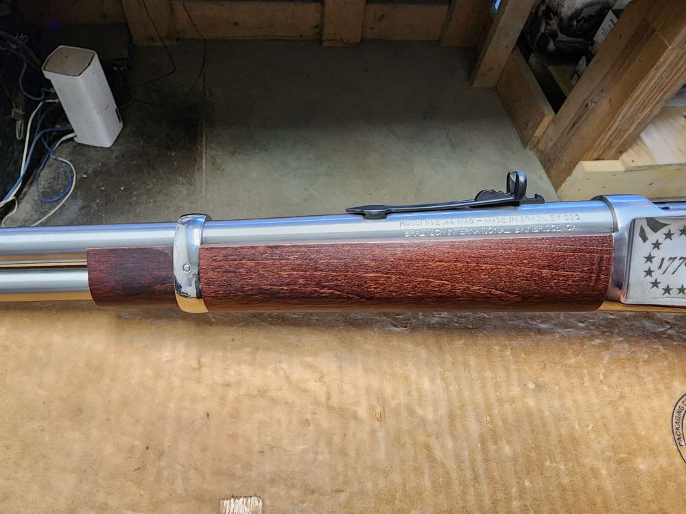 PICS! USED ROSSI LEVER R92 .44 MAGNUM 16" THREADED 1776 FLAG STAINLESS MAG-img-16