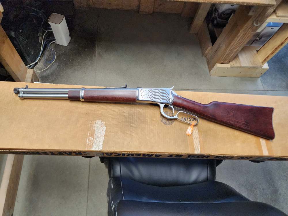 PICS! USED ROSSI LEVER R92 .44 MAGNUM 16" THREADED 1776 FLAG STAINLESS MAG-img-11
