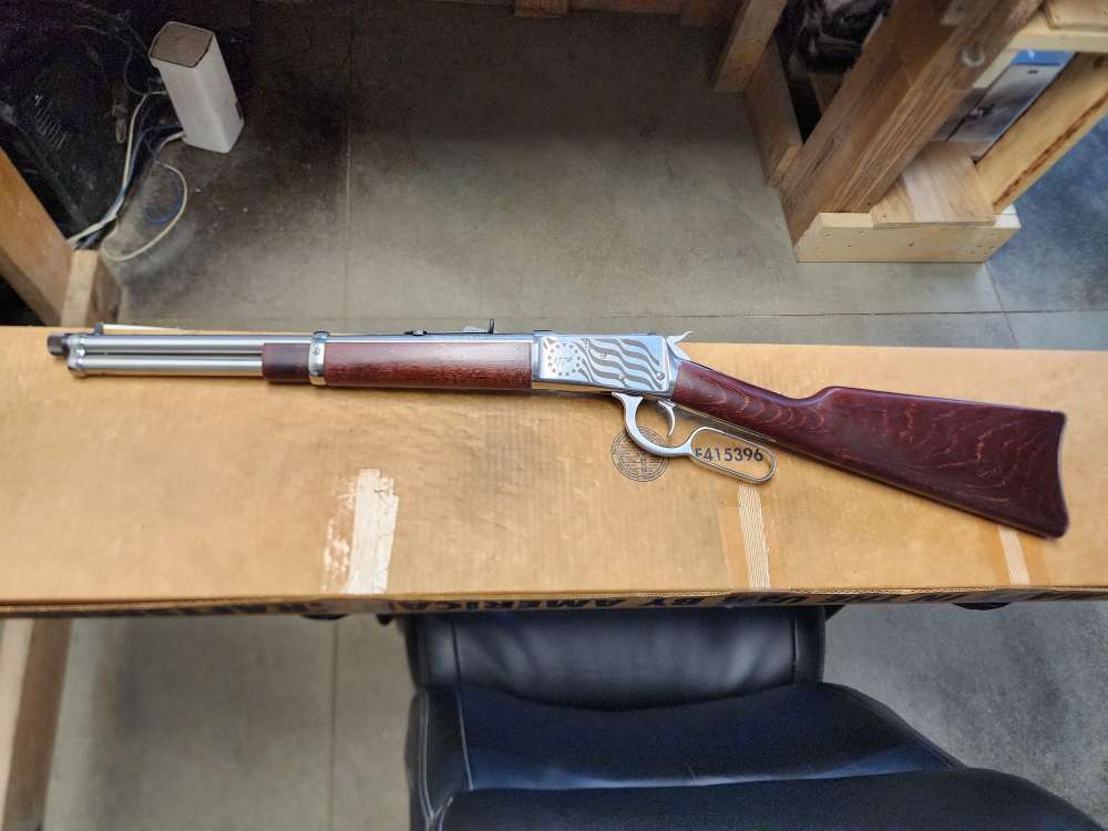 PICS! USED ROSSI LEVER R92 .44 MAGNUM 16" THREADED 1776 FLAG STAINLESS MAG-img-10