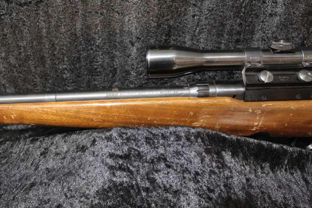 SAVAGE 340D .222 Rem with Weaver Scope and side mount-img-14