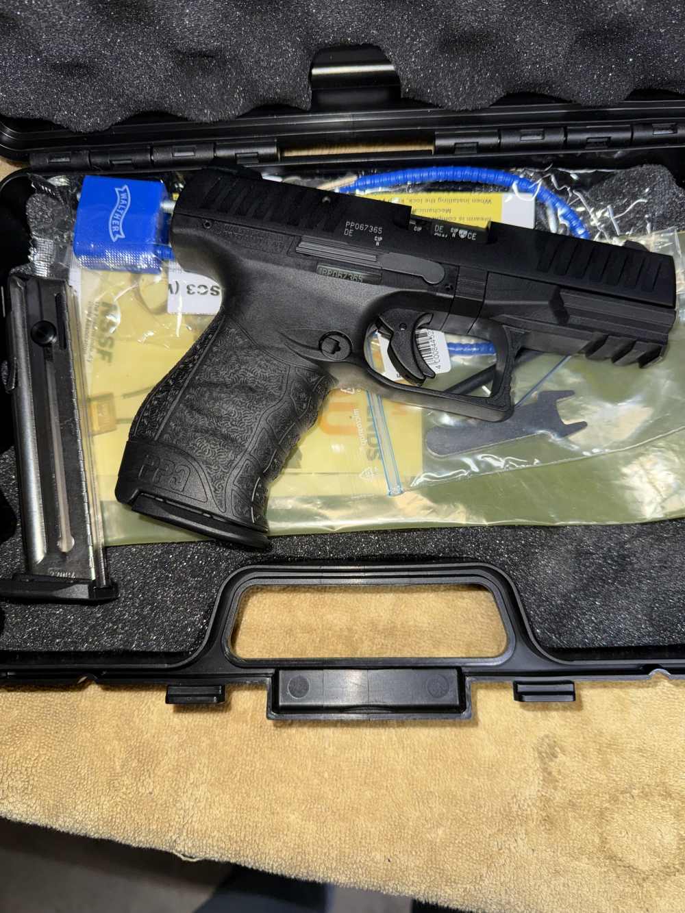 Walther PPQ 22 pistol W/ case, papers and accessories 2 mags-img-1