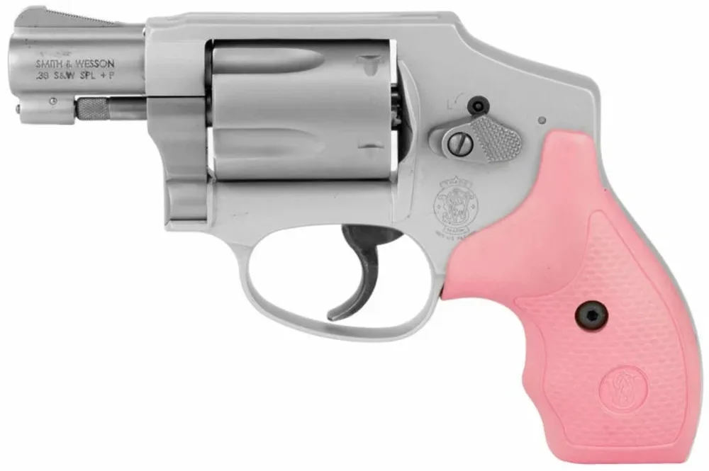 Smith and Wesson 642 .38 SPL +P Revolver 1.88" 5-Shot Pink Grips-img-0