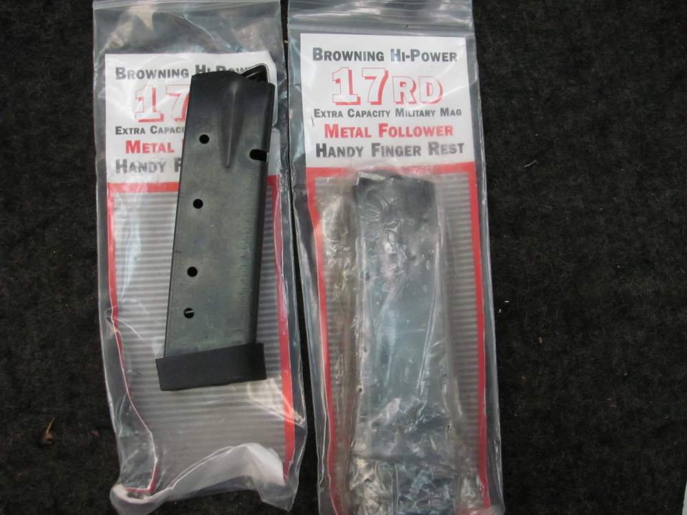 BROWNING High Power Extra Capacity 17 Round Military Mags - NOS - TWO-img-0