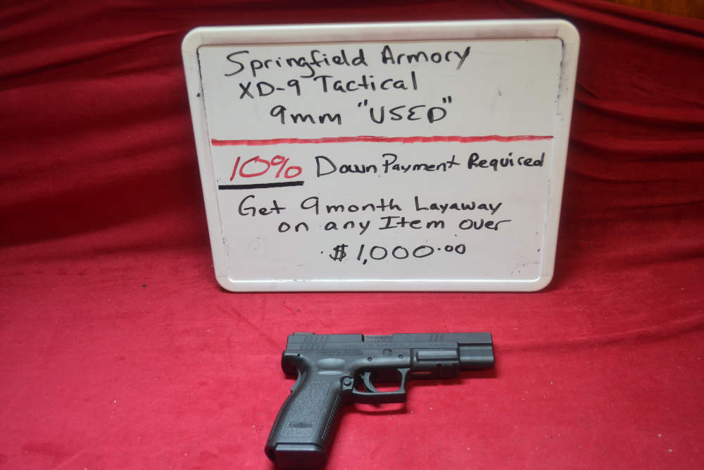 Springfield Armory XD-9 Tactical 9mm 5"Barrel Used, Layaway Available.-img-0