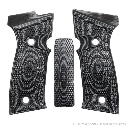 Hogue SIG Sauer P320 AXG Inverse Checkered G10 Palmswell Grip Panels 48757-img-0