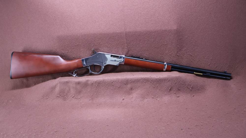 Like New Unfired Taylors & Co Silver Boy Scout 22 WMR Lever 19" BRL -img-1